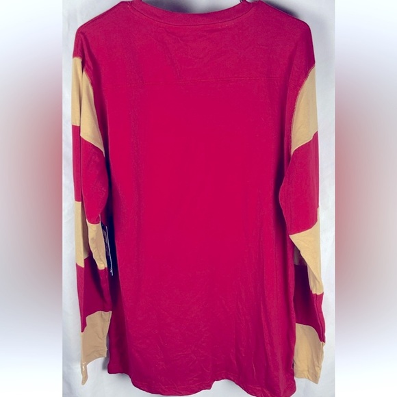 San Francisco 49ers Starter Sz M Field Jersey Long Sleeve T-Shirt - Scarlet/Gold - Picture 2 of 11